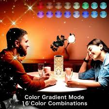 16 Color Changing Rose Crystal Diamond Table Lamp